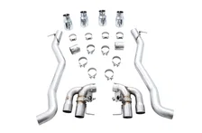 SwitchPath™ Axleback Exhaust for BMW F90 M5 - 4" Chrome Silver Tips image 1
