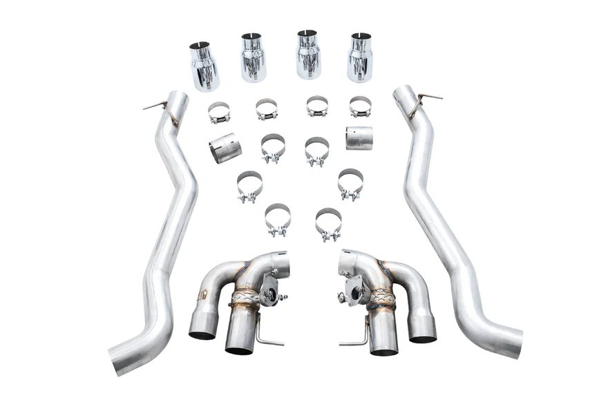 SwitchPath™ Axleback Exhaust for BMW F90 M5 - 4" Chrome Silver Tips
