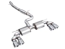 Touring Edition Exhaust for Volkswagen MK8 Golf R - Chrome Silver Tips image 2