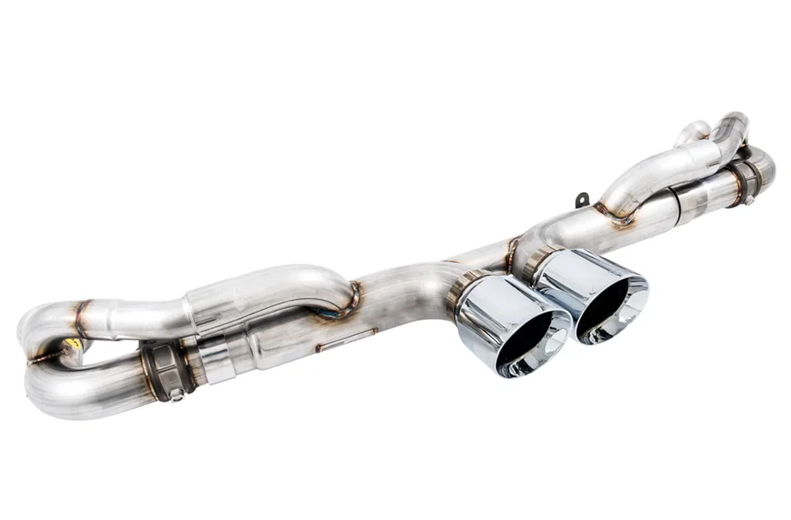 SwitchPath™ Exhaust for Porsche 991.1 / 991.2 GT3 / RS - Chrome Silver Tips