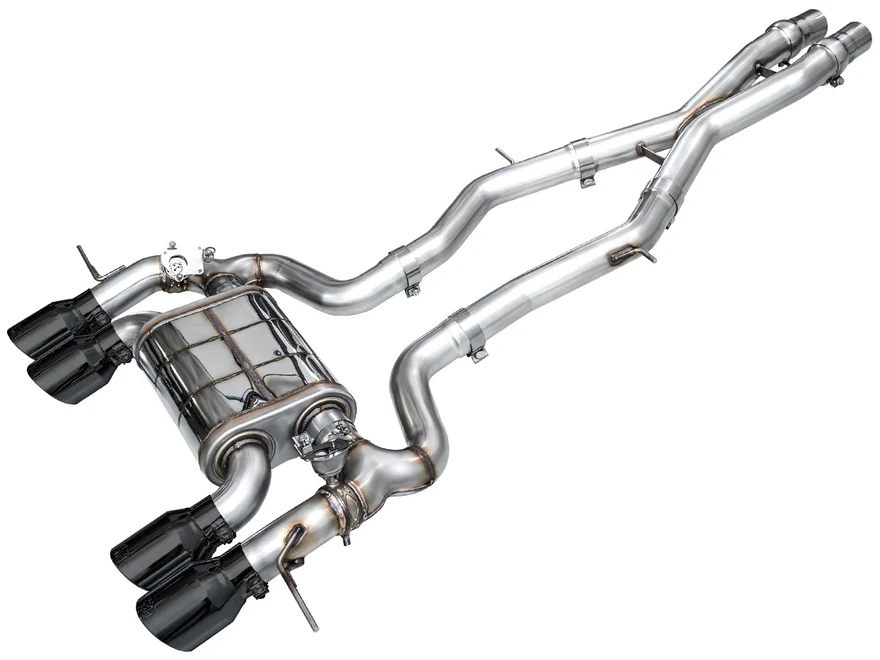 SwitchPath™ Exhaust for BMW G87 M2 - 4.5" Diamond Black Tips