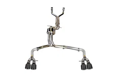 Track Edition Exhaust for Audi C7 S7 4.0T - 4" Diamond Black Tips image 1