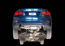 Touring Edition Exhaust + Performance Mid Pipe for BMW F30 320i - 3.5" Chrome Silver Tip image 4