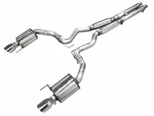 Touring Edition Exhaust for S650 Ford Mustang GT Fastback - Dual Chrome Silver Tips image 1