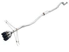 Track Edition Exhaust for 10th Gen Civic Si Coupe / Sedan (includes Front Pipe) - Triple Diamond Black Tips image 1
