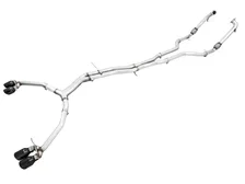 Track Edition Exhaust for Audi B9 S5 Sportback - 4" Diamond Black Tips image 1