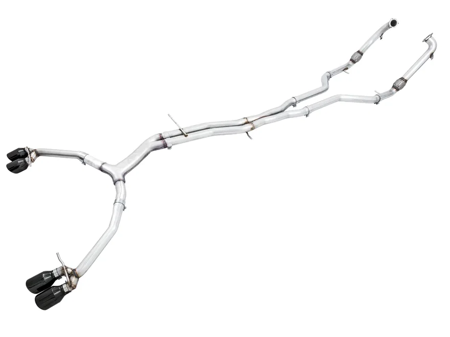 Track Edition Exhaust for Audi B9 S5 Sportback - 4" Diamond Black Tips