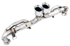 SwitchPath™ Exhaust for Porsche 991.1 / 991.2 GT3 / RS - Chrome Silver Tips image 2