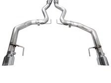 Track Edition Exhaust for S650 Ford Mustang GT Fastback - Dual Chrome Silver Tips image 2