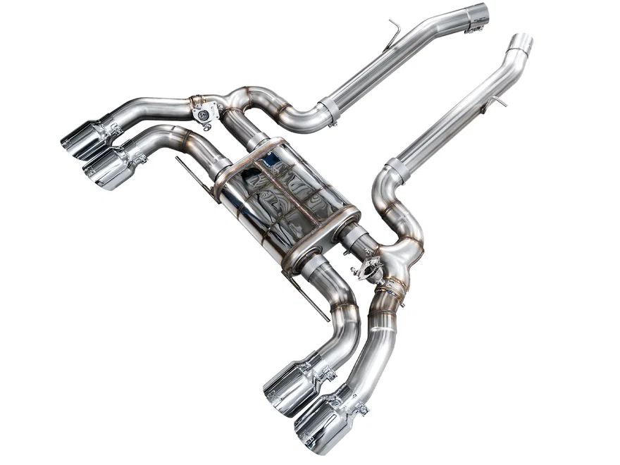 Valved SwitchPath™ Axleback Exhaust for BMW F97 X3 M / F98 X4 M - 4.5" Chrome Silver Tips