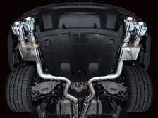 SwitchPath™ Exhaust for S650 Ford Mustang Dark Horse - Quad Chrome Silver Tips image 7