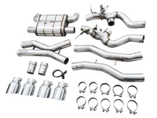 SwitchPath Catback Exhaust for BMW G8X M3/M4 - 4.5" Chrome Silver Tips image 5
