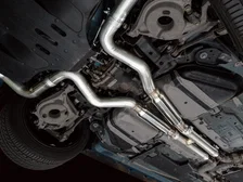 SwitchPath™ Exhaust for Ford Mustang S550 Mach1 - Quad Chrome Silver Tip image 8