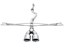 Track Edition Exhaust for 10th Gen Civic Si Coupe / Sedan (includes Front Pipe) - Dual Chrome Silver Tips image 3