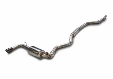 Touring Edition Exhaust + Performance Mid Pipe for BMW F30 320i - 3.5" Chrome Silver Tip image 1