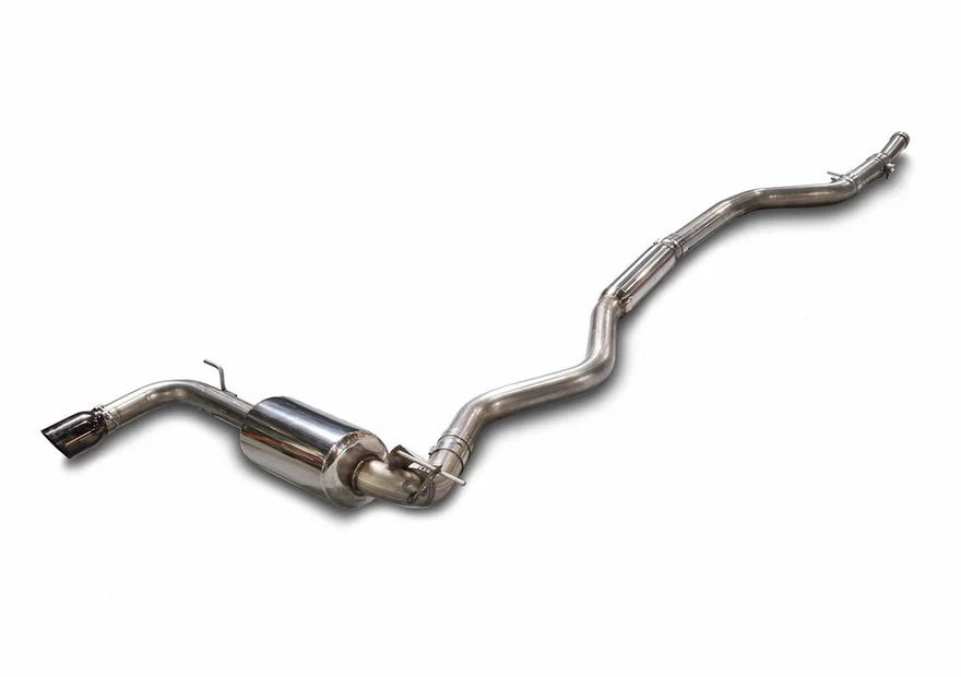 Touring Edition Exhaust + Performance Mid Pipe for BMW F30 320i - 3.5" Chrome Silver Tip
