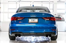 SwitchPath™ Exhaust for Audi 8V S3 - 4" Diamond Black Tips image 3