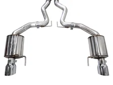 Touring Edition Exhaust for S650 Ford Mustang GT Fastback - Dual Chrome Silver Tips image 4
