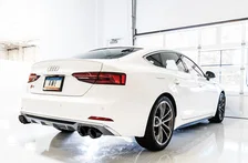Track Edition Exhaust for Audi B9 S4 - Non-Resonated - 4" Diamond Black Tips image 5