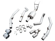 0FG Dual Rear Exit Catback for 4th Gen RAM 1500 5.7L (with bumper cutouts) - Chrome Silver Tips image 3