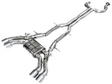 SwitchPath™ Exhaust for Cadillac CT4-V Blackwing - 4.5" Chrome Silver Tips image 1