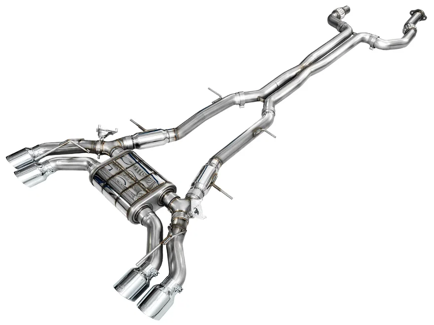 SwitchPath™ Exhaust for Cadillac CT4-V Blackwing - 4.5" Chrome Silver Tips