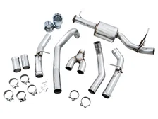 0FG Dual Rear Exit Catback for 5th Gen RAM 1500 5.7L (with bumper cutouts) - Chrome Silver Tips image 3