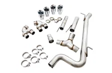 Track Edition Exhaust for MK7.5 Golf R - Chrome Silver Tips, 102mm image 2