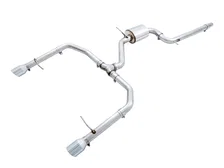 Track Edition Exhaust - Resonated - for MK7 Jetta GLI w/ High Flow Downpipe (not included) - Chrome Silver Tips image 1