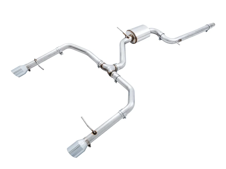Track Edition Exhaust - Resonated - for MK7 Jetta GLI w/ High Flow Downpipe (not included) - Chrome Silver Tips