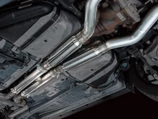 SwitchPath™ Cat-back Exhaust for '18-'23 S550 Mustang GT - Quad Chrome Silver Tips image 7