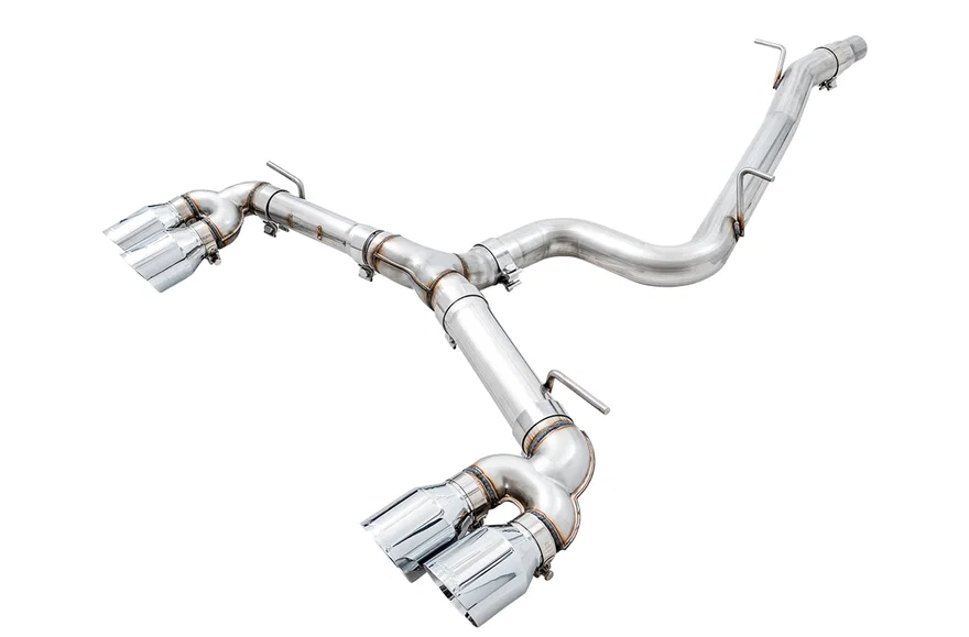 Track Edition Exhaust for MK7.5 Golf R - Chrome Silver Tips, 102mm