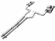 SwitchPath™ Exhaust for S650 Ford Mustang GT Fastback - Quad Chrome Silver Tips image 2