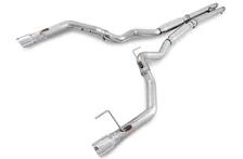 Track Edition Cat-back Exhaust for S550 Mustang GT - Dual Tip - Chrome Silver Tips image 1