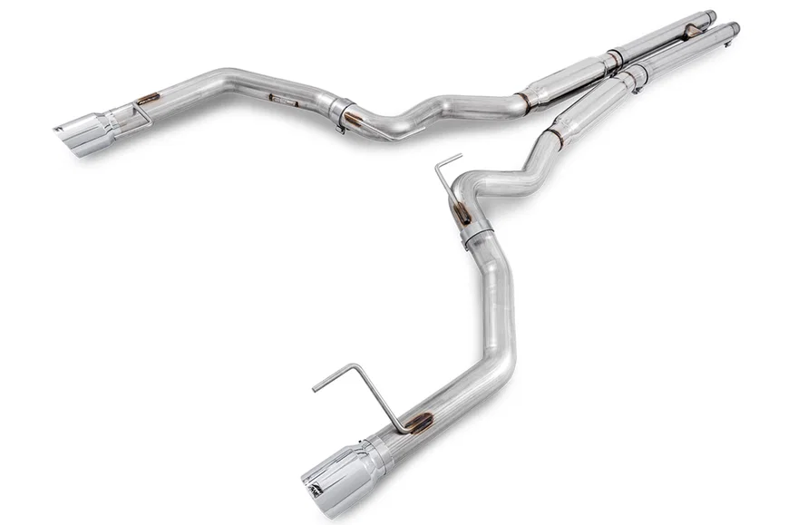 Track Edition Cat-back Exhaust for S550 Mustang GT - Dual Tip - Chrome Silver Tips