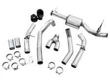 0FG Dual Rear Exit Catback for 5th Gen RAM 1500 5.7L (with bumper cutouts) - Diamond Black Tips image 9