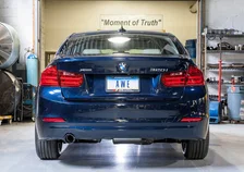 Touring Edition Exhaust + Performance Mid Pipe for BMW F30 320i - 3.5" Chrome Silver Tip image 2