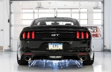 Track Edition Cat-back Exhaust for S550 Mustang GT - Dual Tip - Chrome Silver Tips image 2
