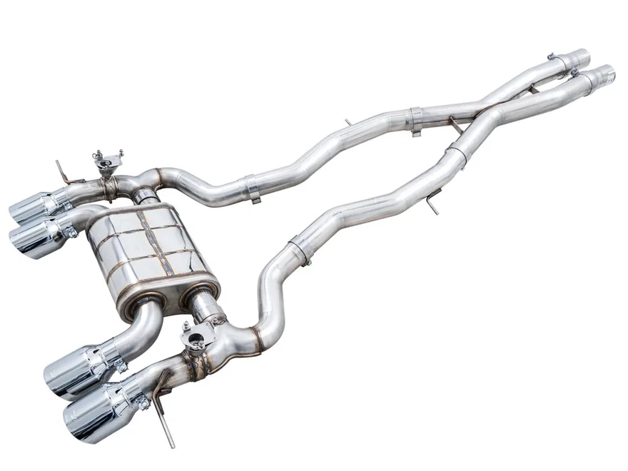 SwitchPath Catback Exhaust for BMW G8X M3/M4 - 4.5" Chrome Silver Tips