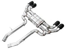 SwitchPath™ Axleback Exhaust for BMW F97 X3 M / F98 X4 M - 4.5" Diamond Black Tips image 2