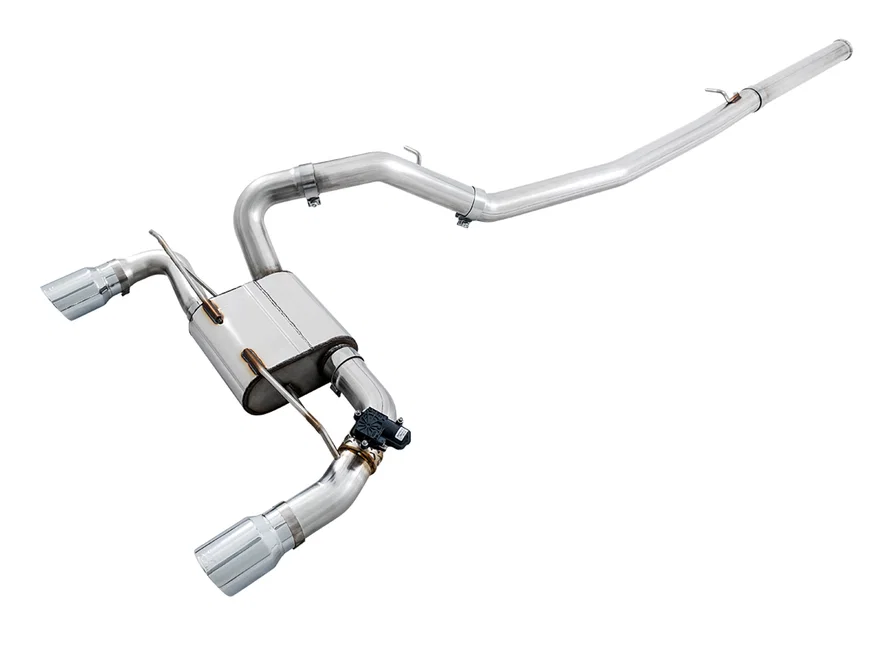SwitchPath™ Cat-back Exhaust (with Remote) for Ford Focus RS - Chrome Silver Tips