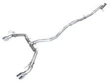 Track Edition Exhaust for FE1 Civic Si/DE4 Acura Integra - 5” Chrome Silver Tips image 1
