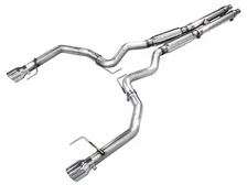 Track Edition Exhaust for S650 Ford Mustang GT Fastback - Dual Chrome Silver Tips image 1