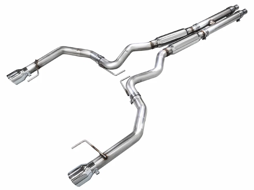Track Edition Exhaust for S650 Ford Mustang GT Fastback - Dual Chrome Silver Tips