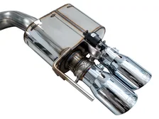 SwitchPath™ Cat-back Exhaust for '18-'23 S550 Mustang GT - Quad Chrome Silver Tips image 5