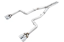 Track Edition Exhaust for 17+ Challenger 5.7 - Chrome Silver Quad Tips image 1