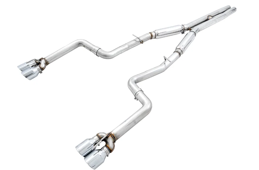 Track Edition Exhaust for 17+ Challenger 5.7 - Chrome Silver Quad Tips