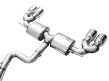 Touring Edition Exhaust for Volkswagen MK8 Golf R - Chrome Silver Tips image 3