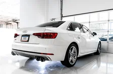 SwitchPath™ Exhaust for Audi B9 S4 - Non-Resonated - 4" Diamond Black Tips image 6
