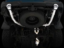 0FG Dual Rear Exit Catback for 4th Gen RAM 1500 5.7L (with bumper cutouts) - Chrome Silver Tips image 10